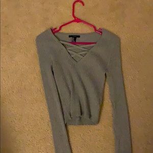 Long sleeve criss cross in front